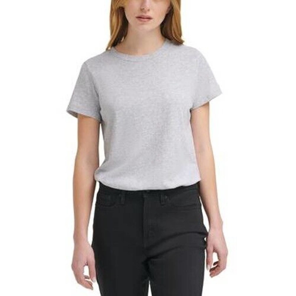 JR568 Calvin Klein Jeans Gray Logo Sleeve T-Shirt Bodysuit Size XL